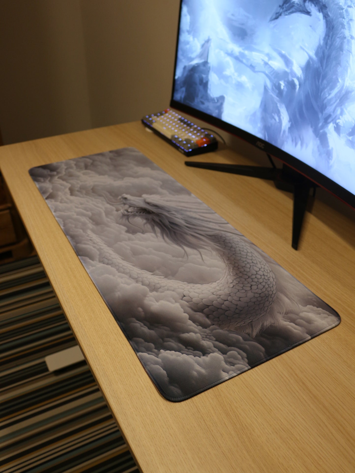 Mousepad White Dragon